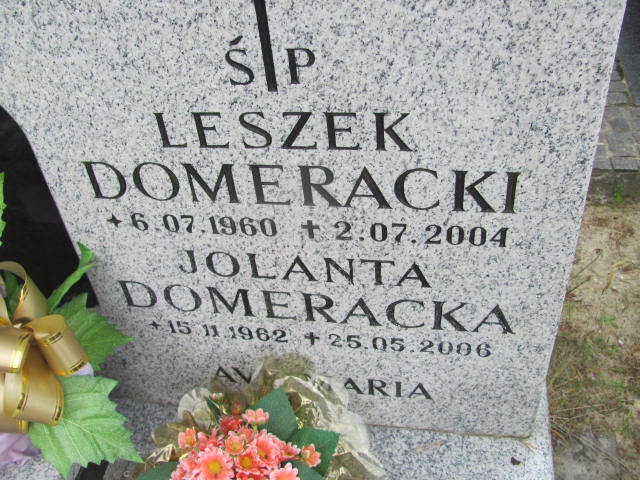 Jolanta Katarzyna DOMERACKA 1962 Gdynia - Grobonet - Wyszukiwarka osób pochowanych