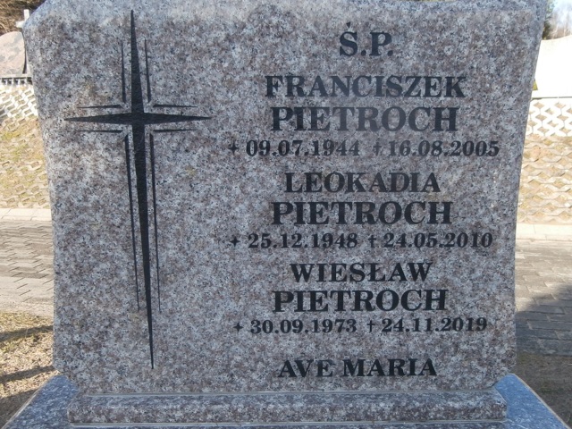 Leokadia Jadwiga PIETROCH 1948 Gdynia - Grobonet - Wyszukiwarka osób pochowanych