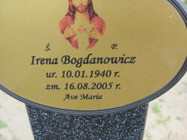 Irena BOGDANOWICZ 1940 Gdynia - Grobonet - Wyszukiwarka osób pochowanych