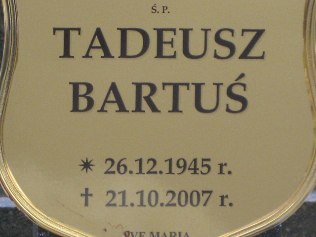 Tadeusz BARTUŚ 1945 Gdynia - Grobonet - Wyszukiwarka osób pochowanych