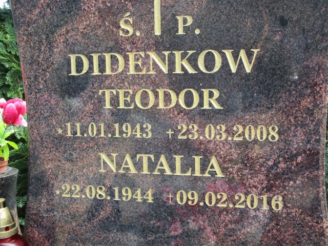 Teodor DIDENKOW 1943 Gdynia - Grobonet - Wyszukiwarka osób pochowanych