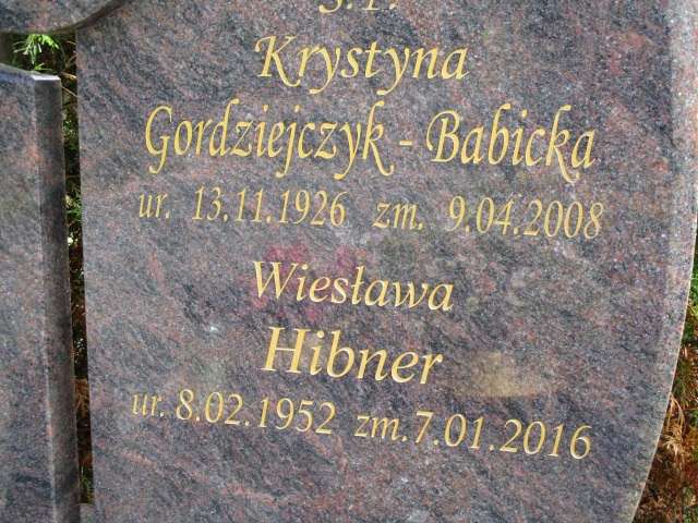 Wiesława HIBNER  1952 Gdynia - Grobonet - Wyszukiwarka osób pochowanych