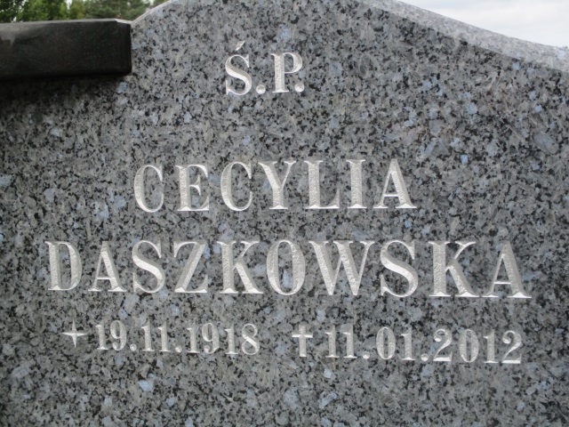 Cecylia DASZKOWSKA 1918 Gdynia - Grobonet - Wyszukiwarka osób pochowanych