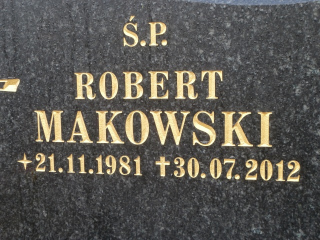 Robert MAKOWSKI 1981 Gdynia - Grobonet - Wyszukiwarka osób pochowanych