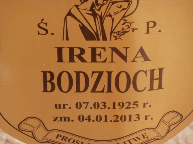 Irena BODZIOCH 1925 Gdynia - Grobonet - Wyszukiwarka osób pochowanych