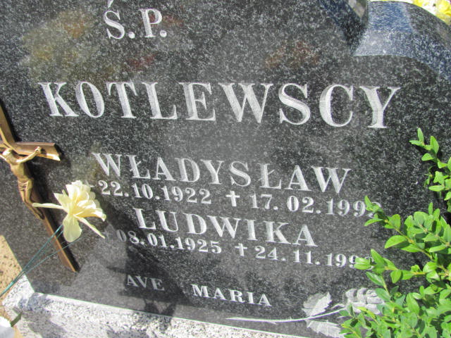 Ludwika KOTLEWSKA 1925 Gdynia - Grobonet - Wyszukiwarka osób pochowanych