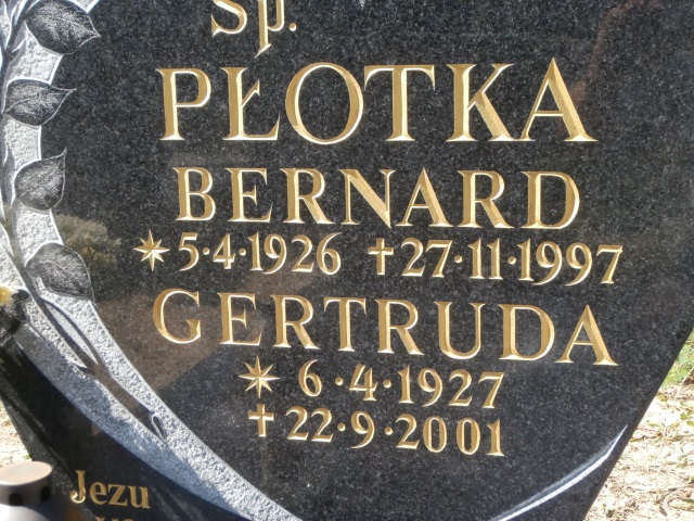 Bernard PŁOTKA 1926 Gdynia - Grobonet - Wyszukiwarka osób pochowanych