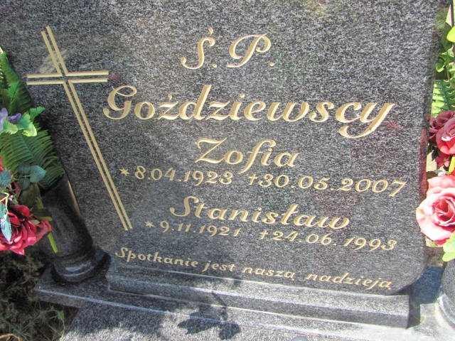 Stanisław GOŹDZIEWSKI 1921 Gdynia - Grobonet - Wyszukiwarka osób pochowanych