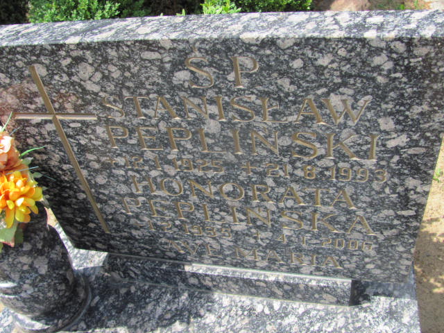 Honorata PEPLIŃSKA 1935 Gdynia - Grobonet - Wyszukiwarka osób pochowanych