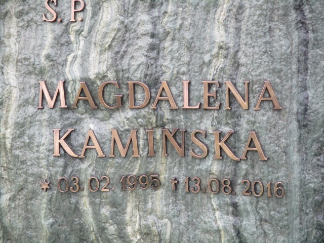 Magdalena KAMIŃSKA 1995 Gdynia - Grobonet - Wyszukiwarka osób pochowanych