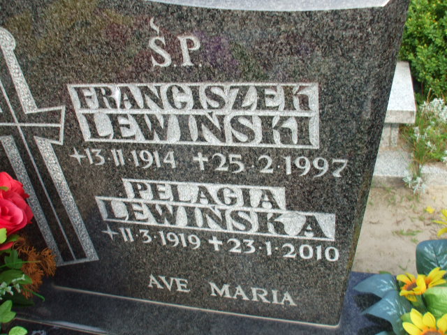 Pelagia LEWIŃSKA 1919 Gdynia - Grobonet - Wyszukiwarka osób pochowanych