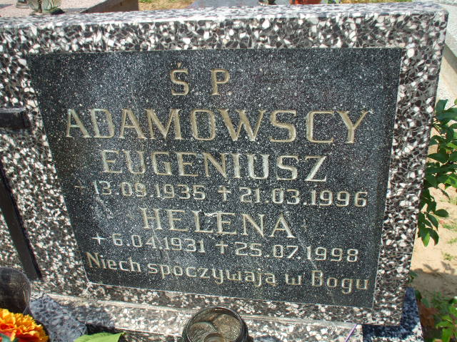 Helena ADAMOWSKA 1931 Gdynia - Grobonet - Wyszukiwarka osób pochowanych