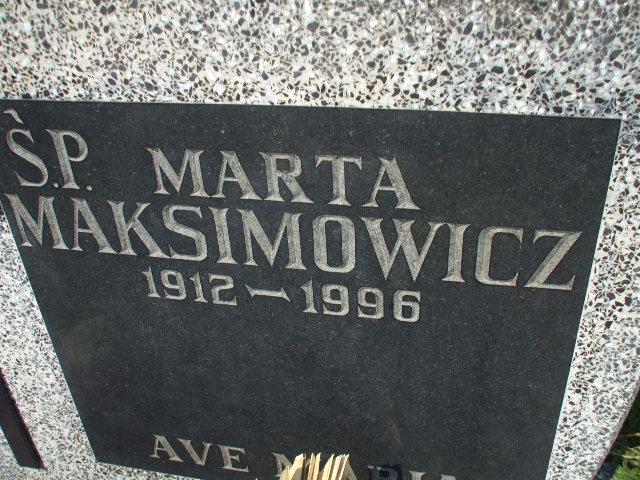 Marta MAKSIMOWICZ 1912 Gdynia - Grobonet - Wyszukiwarka osób pochowanych