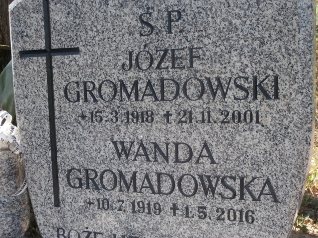 Józef GROMADOWSKI 1918 Gdynia - Grobonet - Wyszukiwarka osób pochowanych