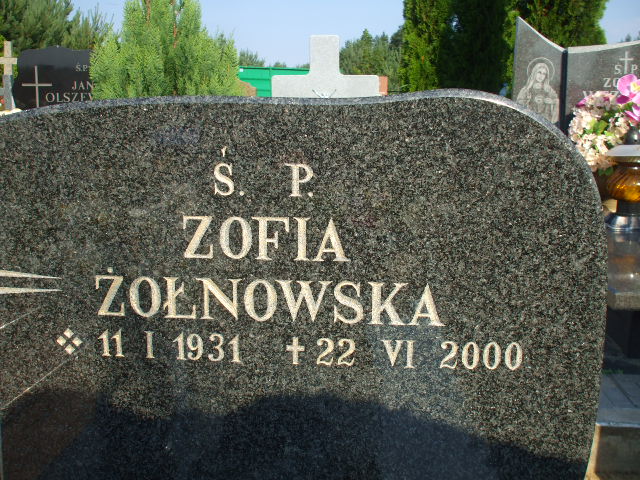 Zofia ŻOŁNOWSKA 1931 Gdynia - Grobonet - Wyszukiwarka osób pochowanych