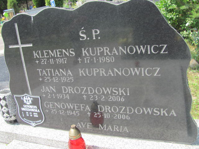 Genowefa DROZDOWSKA 1945 Gdynia - Grobonet - Wyszukiwarka osób pochowanych