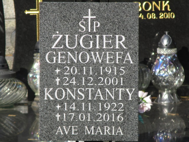 Genowefa ŻUGIER 1915 Gdynia - Grobonet - Wyszukiwarka osób pochowanych