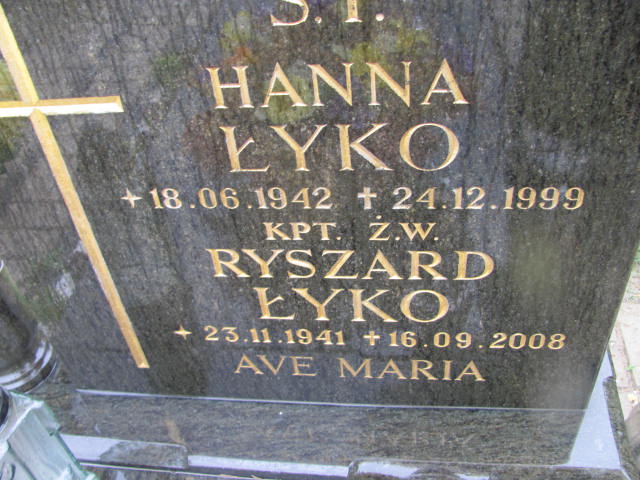 Hanna ŁYKO 1942 Gdynia - Grobonet - Wyszukiwarka osób pochowanych